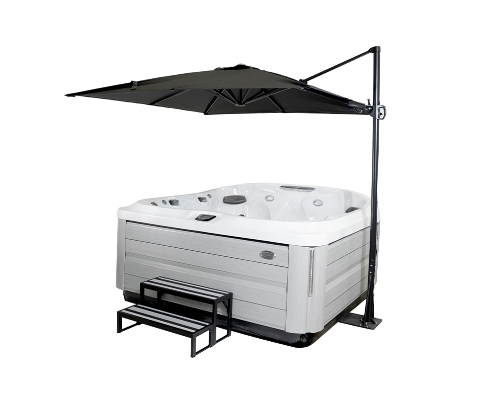 Jacuzzi hot tub with umbrella